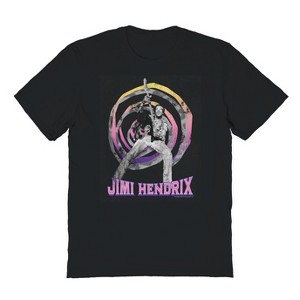 Jimi Hendrix Men's Swirly Jim Short Sleeve Graphic Cotton T-shirt - 1 of 1