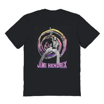 Jimi Hendrix Men's Swirly Jim Short Sleeve Graphic Cotton T-shirt