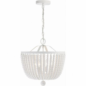 Crystorama Lighting Rylee 4 - Light Chandelier in  Matte White - 1 of 2