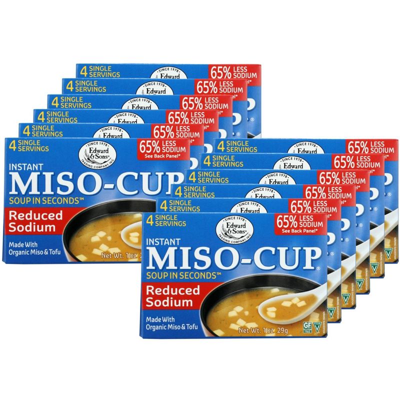 Edward & Sons Reduced Sodium Miso Soup Cup - Case of 12/1 oz, 1 of 7
