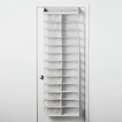 Over The Door 26 Shelf Mesh Shoe Organizer Light Gray - Brightroom™: Hanging Shoe Storage, Closet Organizer, Holds 13 Pairs