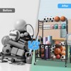 ORRD Garage Sports Equipment Organizer, Ball Storage Rack & Rolling Cart with Wheels, Indoor/Outdoor - 4 of 4