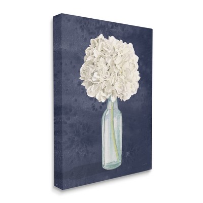 Stupell Industries White Floral Bouquet In Bottle Blue Painting : Target