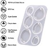 JDICTION Waterdrop & Oval Silicone Jewelry Molds - 6 Cavities Resin Pendant Molds with Hanging Holes for DIY Epoxy Cabochon, Earrings & Necklaces - 3 of 4
