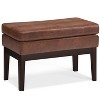 NicBex Modern Double Cushion Small Ottoman Bench with Wooden Legs,Upholstered Shoe Bench for Living Room,Bedroom,Entryway - 2 of 4