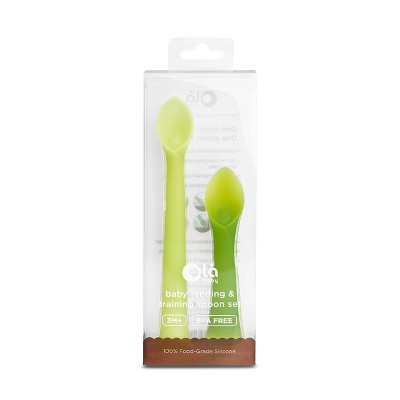 Olababy Silicone Baby Feeding Spoon & Training Set - 2ct
