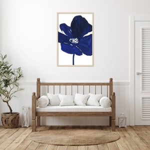 Amanti Art Indigo Petal I by PI Studio Wood Framed Wall Art Print - 1 of 4