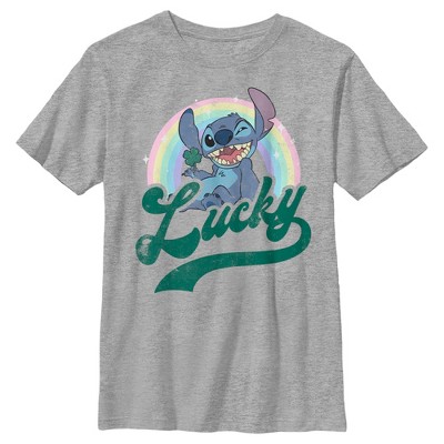 Boy's Lilo & Stitch Distressed Lucky Wink T-shirt : Target