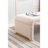 CAVINAS Bench Shoe Bench Boucle Fabric Loveseat Ottoman Footstool for Bedroom and Entryway - 4 of 4
