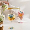 Slickblue Classic Hand-Painted Floral Wine Glasses - 20.5 oz - Set of 4 - 2 of 4