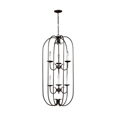 Sea Gull Lighting Holman 6-Light 18" Hall / Foyer Pendant, Heirloom Bronze 51807-782