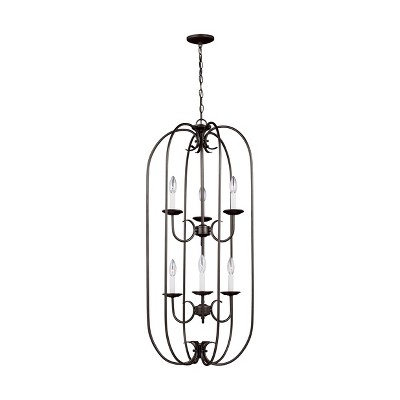 Sea Gull Lighting Holman 6-Light 18" Hall / Foyer Pendant, Heirloom Bronze 51807-782