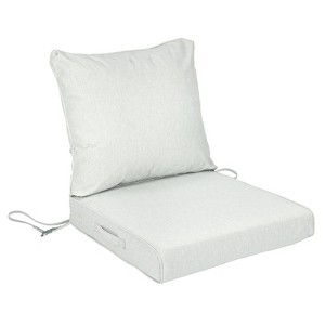Aoodor Outdoor Deep Seat Cushion Set, Waterproof Patio Furniture Cushions with Adjustable Straps & Removable Cover - 1 of 4