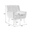 NicBex Linen/Velvet/Teddy/Leather Accent Chair with Black Legs,Modern Upholstered Armchair with Wood Frame for Living Room - 3 of 4