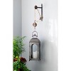 Melrose 50" French Countryside Wall Mounted Pulley Metal and Glass Lantern - 2 of 2