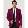 Lars Amadeus Men's Bussiness Casual Slim Fit One Button Dressy Blazer - 2 of 4