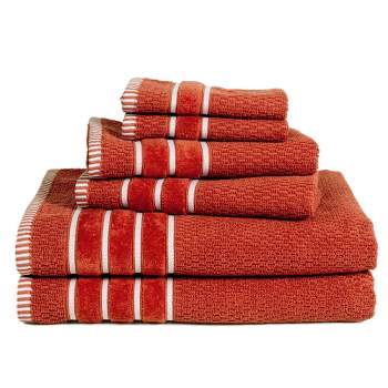 6pc 100% Combed Cotton Bath Towel Set - Hastings Home