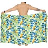 LA LEELA Men's Sarong Bath Pareo Wrap One Size Beige Floral Hibiscus Palm Tree - 3 of 3
