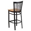 Emma and Oliver 2 Pack School House Back Metal Restaurant Barstool - 3 of 4