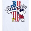Boys' - Peanuts - Illinois American Flag Snoopy And Woodstock Short Sleeve Graphic T-Shirt - 2 of 4