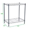 Mind Reader Alloy Collection 2-Tier Metal Industrial Microwave Stand with Utility Shelf - Silver - 3 of 4