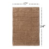 Knightsbridge Stylish And Comfortable All Season Traditional New Tile Design Cotton Bath Rug 17" X 24" Natural - 3 of 4