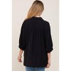 PinkBlush Black Button Down 3/4 Sleeve Maternity Top - 3 of 4