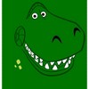 Men's Toy Story Grinning Rex Face T-Shirt - 2 of 4