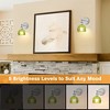 DAKAFUL Vintage Wall Lights with Tulip Glass Shade,Remote-Controlled,Decorative Wall Sconce for Bedroom/Bathroom/Living Room(Green&Silver) - 3 of 4