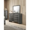 Gray Oak Finish Chest with Five Spacious dressers, Smooth Center Metal Glides, and English Dovetail Joinery - 2 of 4