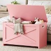 Wooden Storage Chest with Safety Hinges, Large Storage Bench for Toys, Blankets & Shoes, Easy Assembly Organizer for Entryway, Bedroom - 2 of 4