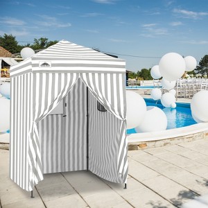 EAGLE PEAK Flex Ultra Compact 5x5 Pop-up Changing Room Canopy, Portable Privacy Cabana for Pool, Fashion Photoshoots, or Camping - 1 of 4