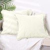 Unique Bargains Farmhouse Sofa Couch Bed Cotton Decorative Throw Pillow Cover with Tassel Trim 2 Pcs - 2 of 4