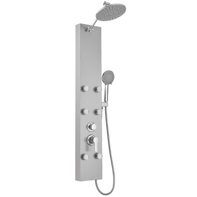 brushed nickel and chromed