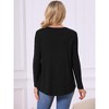 INSPIRE CHIC Women's Fall Winter Long Sleeve Crew Neck Stylish Curved Hem Tunic Tops - 4 of 4