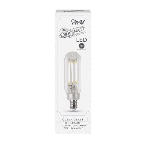 Feit Electric T8 Soft White Intermediate Base (e-17) Dimmable Incandescent Light  Bulb in the Tube Light Bulbs department at