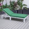 LeisureMod Chelsea Outdoor Patio Lounge Chair with Cushions in White Aluminum - 3 of 4