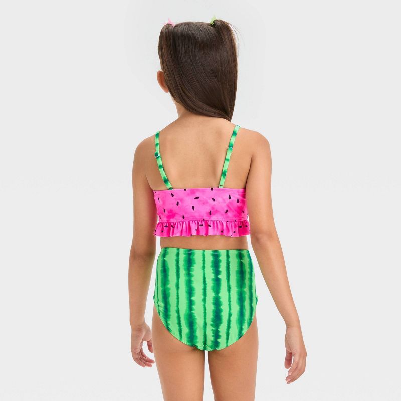 Girls&#39; &#39;Watermelon Party&#39; Fruit Printed Bikini Set - Cat &#38; Jack&#8482;, 4 of 5