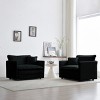 Wood Frame Accent Chair for Living Room Set of 2,Chenille Upholstered Accent Armchair with Toss Pillow,Modern Side Chair for Bedroom-Coolbibila - 3 of 4