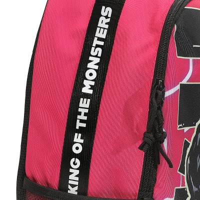 Godzilla Large Graphic 17.5" Pink Backpack — фото 5