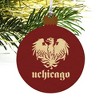 University of Chicago Primary Logo Wood Christmas Tree Holiday Ornament - 4 of 4