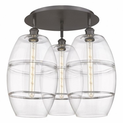 Vaz - 3 Light Flush Mount In Industrial Style-19.5 Inches Tall and 21.75 Inches Wide