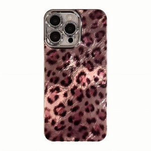Alilang Leopard Pattern Phone Case Glossy Textured Protective Cover - iPhone  15 Pro : Target