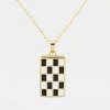 Slate by Rebl Enamel Pendant Necklace Stainless Steel with Blue and White Pendant - 3 of 4