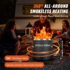 VEVOR Smokeless Fire Pit Stove Bonfire, H: 15.4 in x Dia: 15.7 in ,Wood Burning Fireplaces with Removable Ash Pan, for Outdoor Patio Camping,Black - 3 of 4