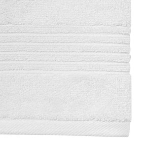 Avanti White with Grey Block Monogram Hand Towel  D - 1 of 2