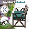 Tangkula 51.5" Outdoor Garden Bench Cushioned Patio Chair with Wood Grain Steel Frame - 4 of 4