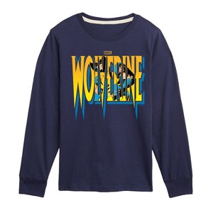 Boys' - Marvel - Wolverine Logo Long Sleeve Graphic T-Shirt - 1 of 4