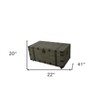 HomeRoots 22" Brown Reclaimed Wood Distressed Trunk Coffee Table - 3 of 4