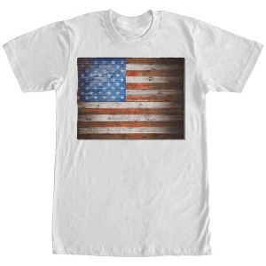 Men's Lost Gods Wooden American Flag T-Shirt - 1 of 4